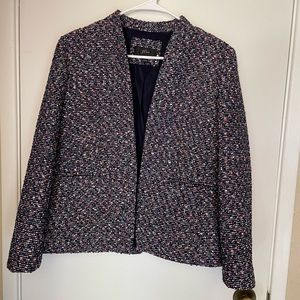 J Crew Going Out Blazer in Pink Confetti Tweed Size 10